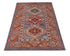 3x5 Gray Rust Kazak Afghan Hand Knotted Geometric Wool Area Rug